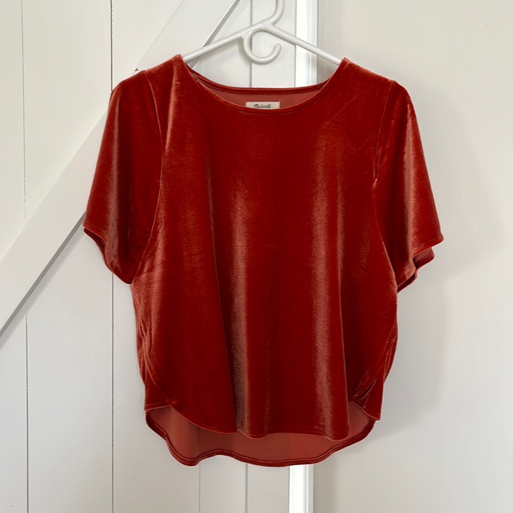 Madewell Velvet Butterfly Top S